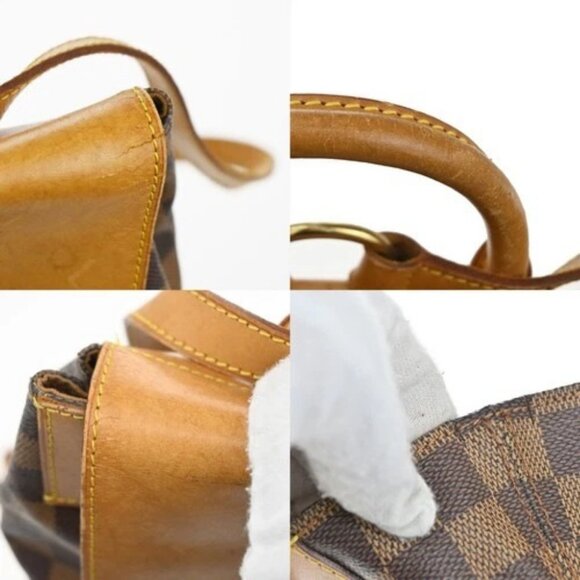 LOUIS VUITTON Logo Arlequin Backpack Bag Damier Ebene Brown N99038 97KC070 - Picture 13 of 16